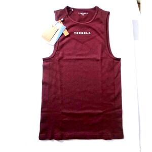YoungLA Model‎ #343 Supervillan Compression Tank Burgundy Size Small  Hydrocool